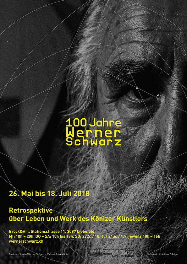 Ws plakat ausstellung 2018 690 Stiftung Werner Schwarz | Bern Schweiz
